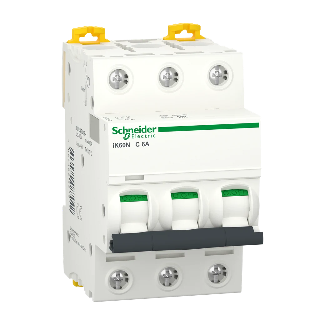 Acti9 iK60N MCB, 3P, 6A, C Curve, 6kA