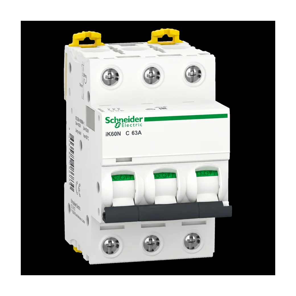 Acti9 iK60N MCB, 3P, 63A, C Curve, 6kA
