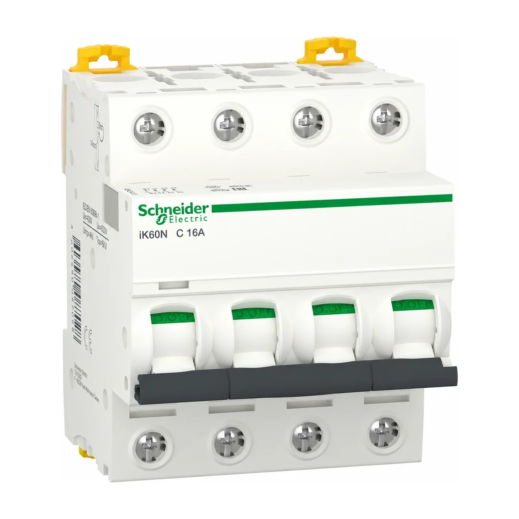 Acti9 iK60N MCB, 4P, 16A, C Curve, 6kA