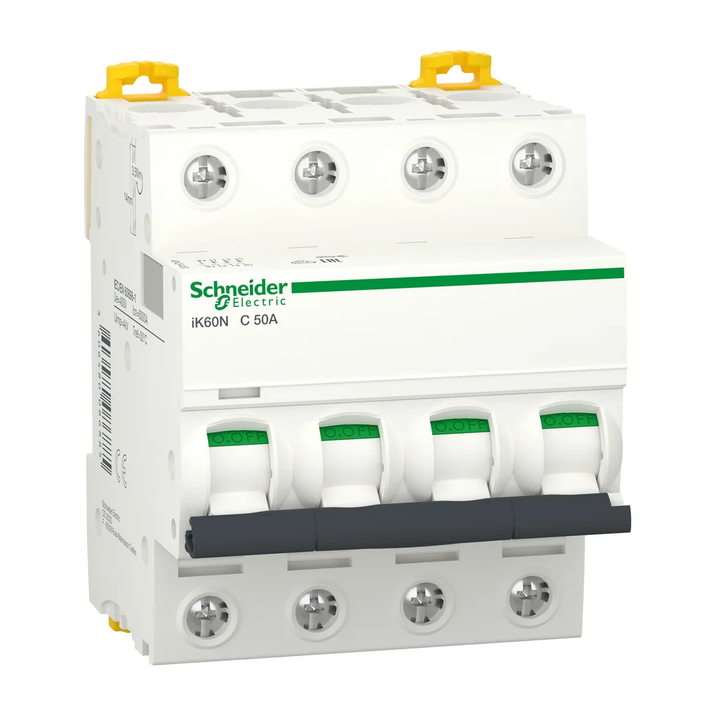Acti9 iK60N MCB, 4P, 50A, C Curve, 6kA